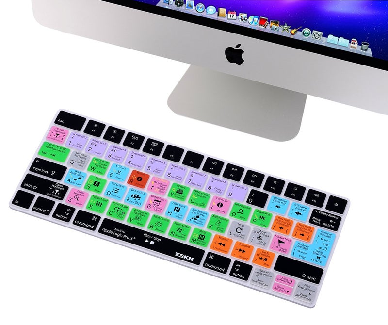 XSKN غطاء سيليكون لوحات المفاتيح XSKN Logic Pro مع مفاتيح اختصار وظيفية للوحة المفاتيح السحرية اللاسلكية Bluetooth A1644 MLA22LL/A MLA22B/A - Image 2